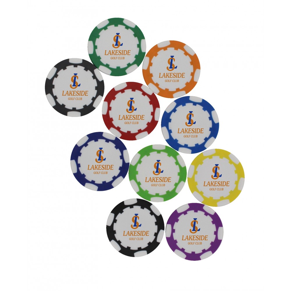 Custom Branded Poker Chip Golf Ball Marker