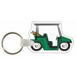 Custom Imprinted Custom Key Tags - Full Color on any White Vinyl - Golf Cart 1