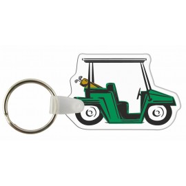 Custom Imprinted Custom Key Tags - Full Color on any White Vinyl - Golf Cart 1
