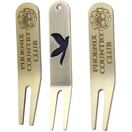 Golf Ball Marker Divot Metal Fork Custom Branded  Golf Ball Marker Divot Metal Fork Custom Branded