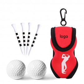 Neoprene Golf Ball Clip Pouch Pocket Set Logo Printed  Neoprene Golf Ball Clip Pouch Pocket Set Logo Printed
