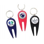 Logo Printed Plastic Golf Divot Tool With Magnetic Ball Maker