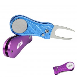 Custom Imprinted 2 IN 1 Folded Golf Divot Fork Ball Mark  Custom Imprinted 2 IN 1 Folded Golf Divot Fork Ball Mark