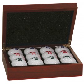 Rosewood Golf Ball Case - Engraved Plate Custom Branded