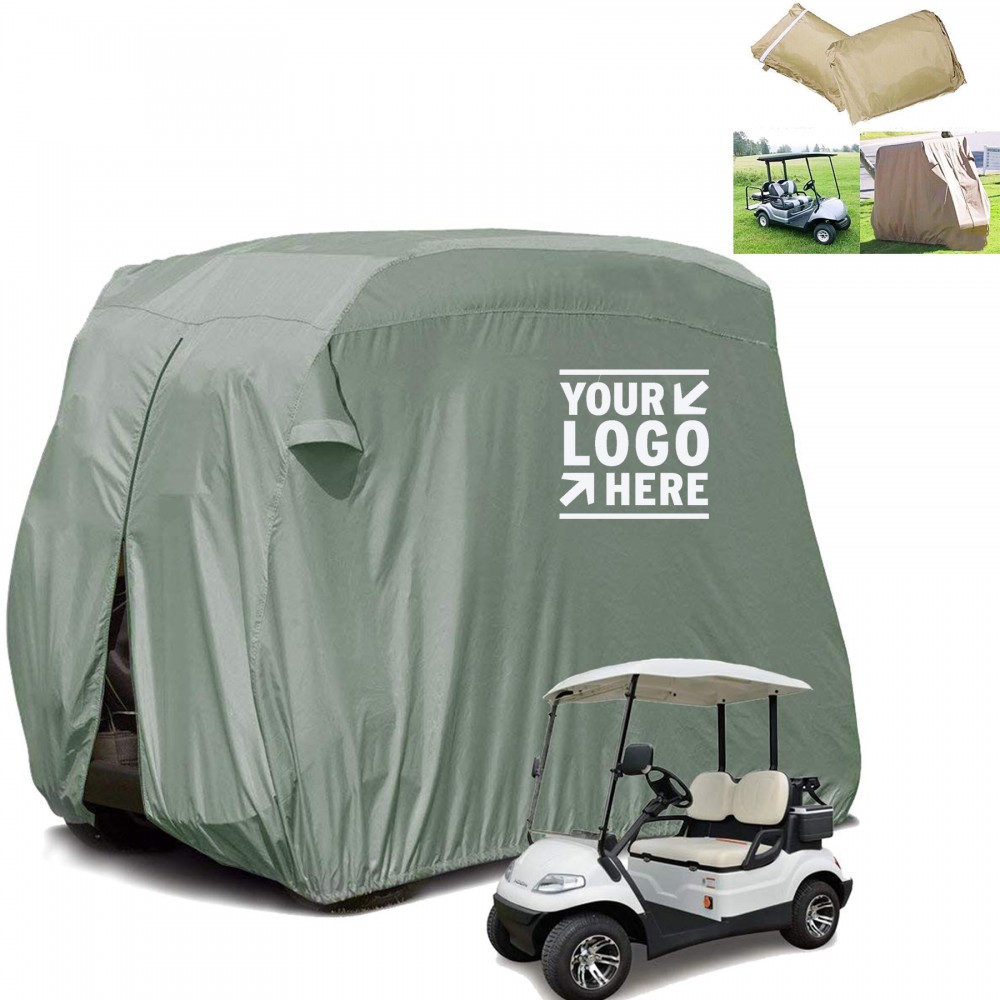 2 Passengers Outdoor Golf Cart Cover Custom Imprinted