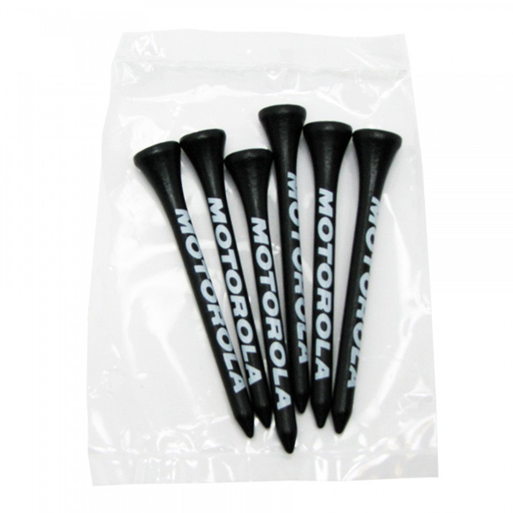 Golf Tee Poly Packet with 6 Tees Custom Imprinted