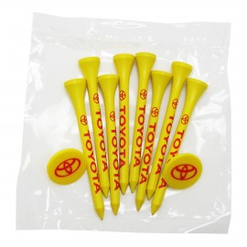 Custom Branded Golf Tee Poly Packet with 8 Tees & 2 Ball Markers  Custom Branded Golf Tee Poly Packet with 8 Tees & 2 Ball Markers