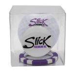 Golf Ball Cube with Poker Chip Ball Marker Logo Printed