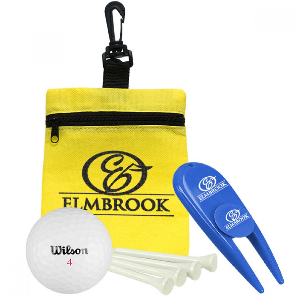 Custom Imprinted Golf-in-a-Bag Gift Set