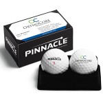 Pinnacle Soft 2-Ball Business Card Box Logo Printed