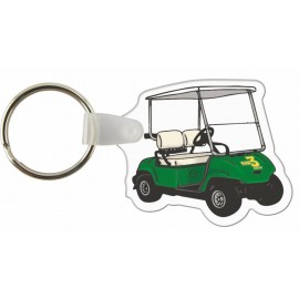 Custom Imprinted Custom Key Tags - Full Color on any White Vinyl - Golf Cart 2
