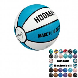 Custom Quality PU Leather Indoor Outdoor Training Official Size 7 Basketball with Logo