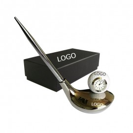 Logo Branded Creative Golf Club Metal Ball Pen Gift Set  Logo Branded Creative Golf Club Metal Ball Pen Gift Set