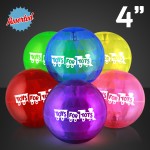 Custom Printed Super Sized Air Bounce Ball w/ Blue Led LED Lights Logo Printed
