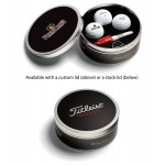 Titleist Pro V1 Golf Ball - 3-Ball Tin (Stock Lid) with Logo