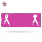 Custom Breast Cancer Awareness Cooling Towel, MADE IN USA, Dye Sub, 12"x34"