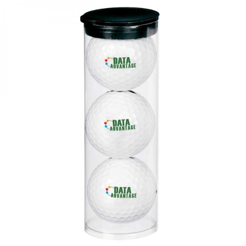 Wilson Par Pack Tube w/3 Ultra 500 Golf Balls Logo Printed Wilson Par Pack Tube w/3 Ultra 500 Golf Balls Logo Printed