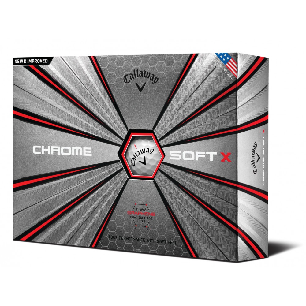 Logo Branded Callaway Chrome Soft X Golf Ball - Dozen Box Logo Branded Callaway Chrome Soft X Golf Ball - Dozen Box