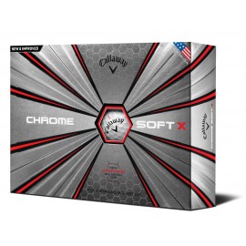 Logo Branded Callaway Chrome Soft X Golf Ball - Dozen Box