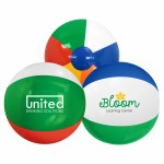 Logo Branded 12" Multi-Colored Beach Ball