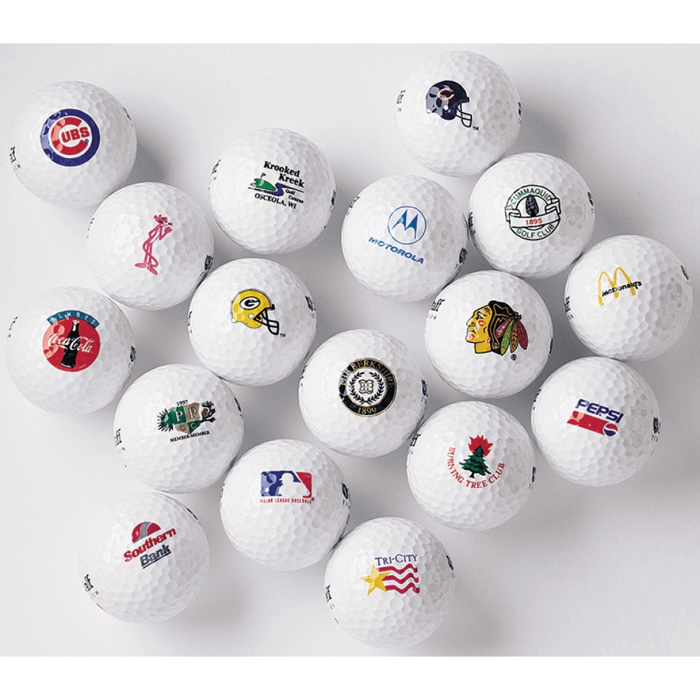 Logo Printed Generic Blank White Golf Ball - One Dozen Bulk Balls Logo Printed Generic Blank White Golf Ball - One Dozen Bulk Balls