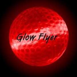 Personalized Red Glow Flyer Golf Ball w/Jumbo Light Stick