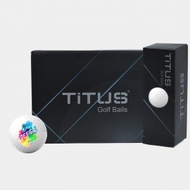 TiTUS White Golf Balls with Custom Imprints with Logo