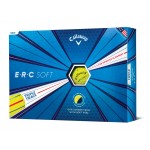 Callaway ERC Soft Triple Track Golf Ball YELLOW - Dozen Box with Logo