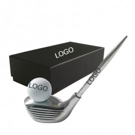 Creative Golf Club Metal Ball Pen Gift Set with Logo