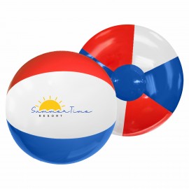 16" Red/White/Blue Beach Ball with Logo  16" Red/White/Blue Beach Ball with Logo