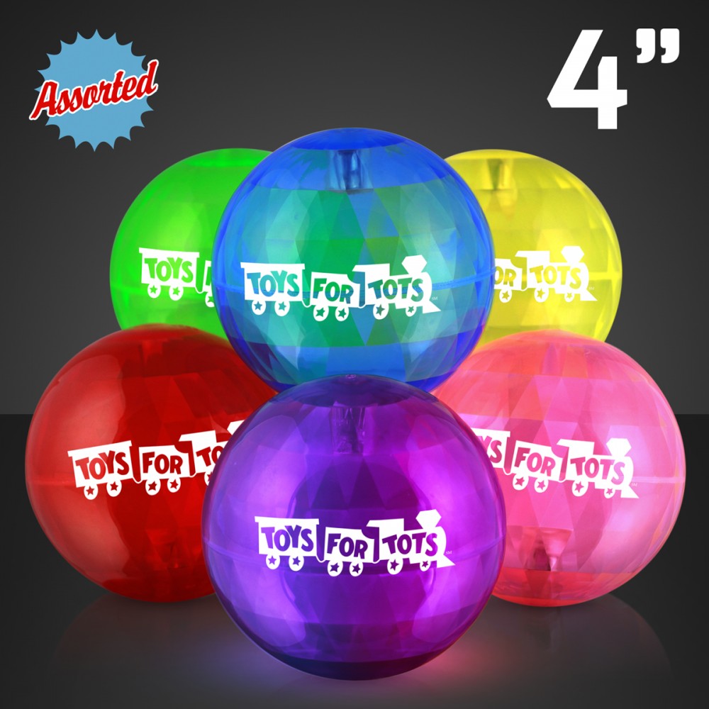 Custom Printed Super Sized Air Bounce Ball w/ Blue Led LED Lights with Logo