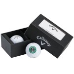 Callaway 2-Ball Business Card Box in Black with Logo