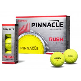 Personalized Pinnacle Rush (Distance) YELLOW Golf Ball - Dozen Box