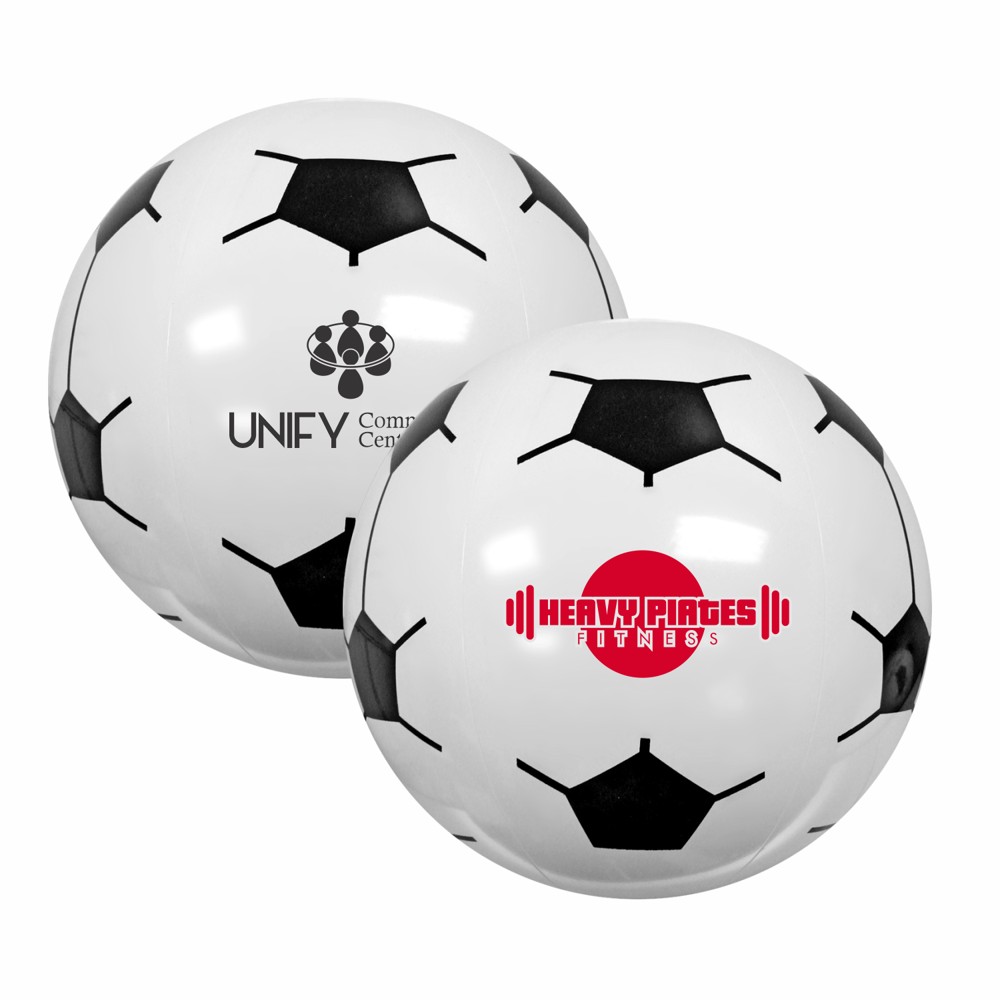 9" Sport Beach Ball - Soccer with Logo
