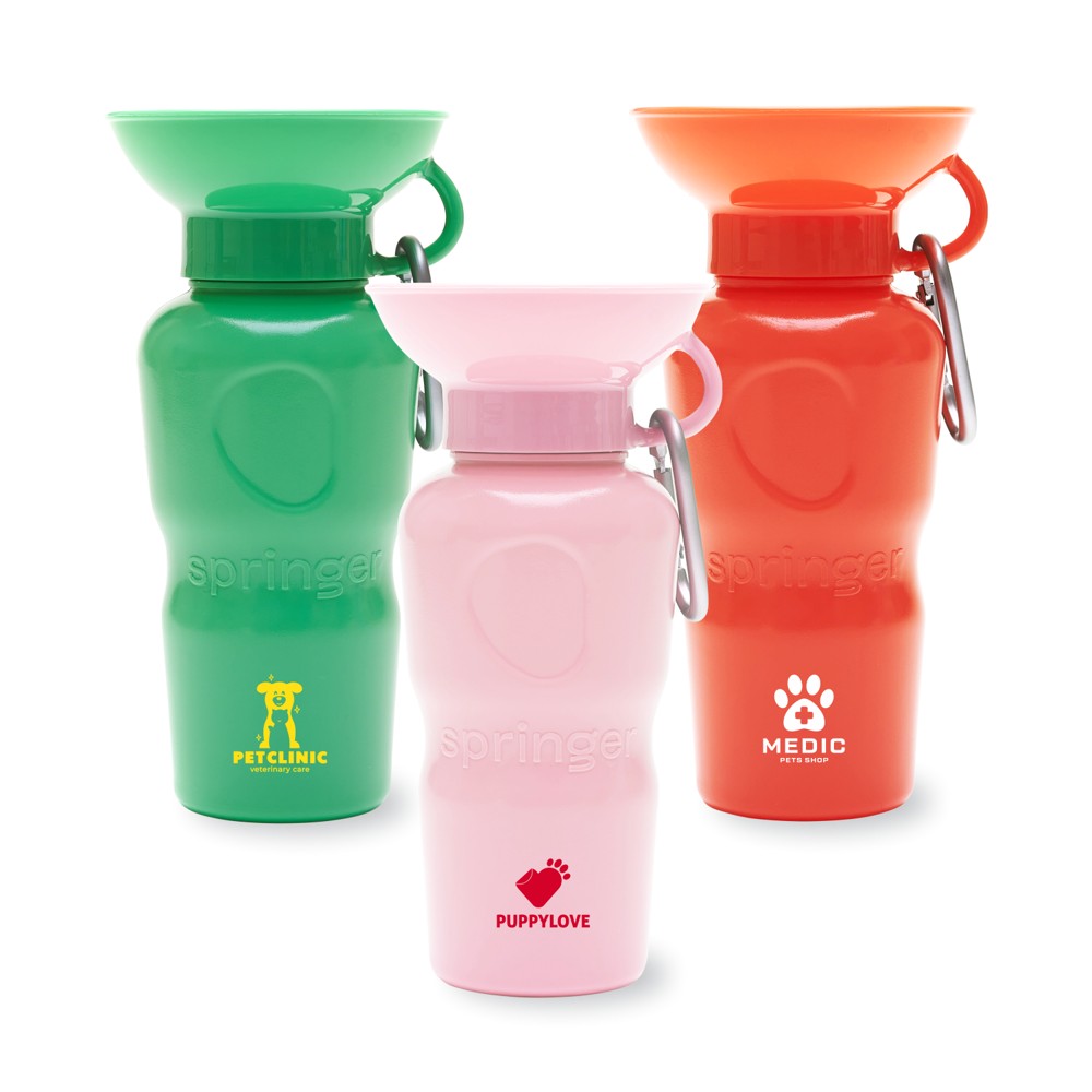 Springer 22 oz Classic Dog Travel Water Bottle with Logo