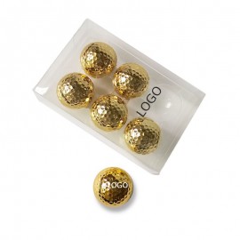 6 Pack Metallic Colored Golf Balls with Logo