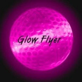 Pink Glow Flyer Golf Ball w/Jumbo Light Stick with Logo