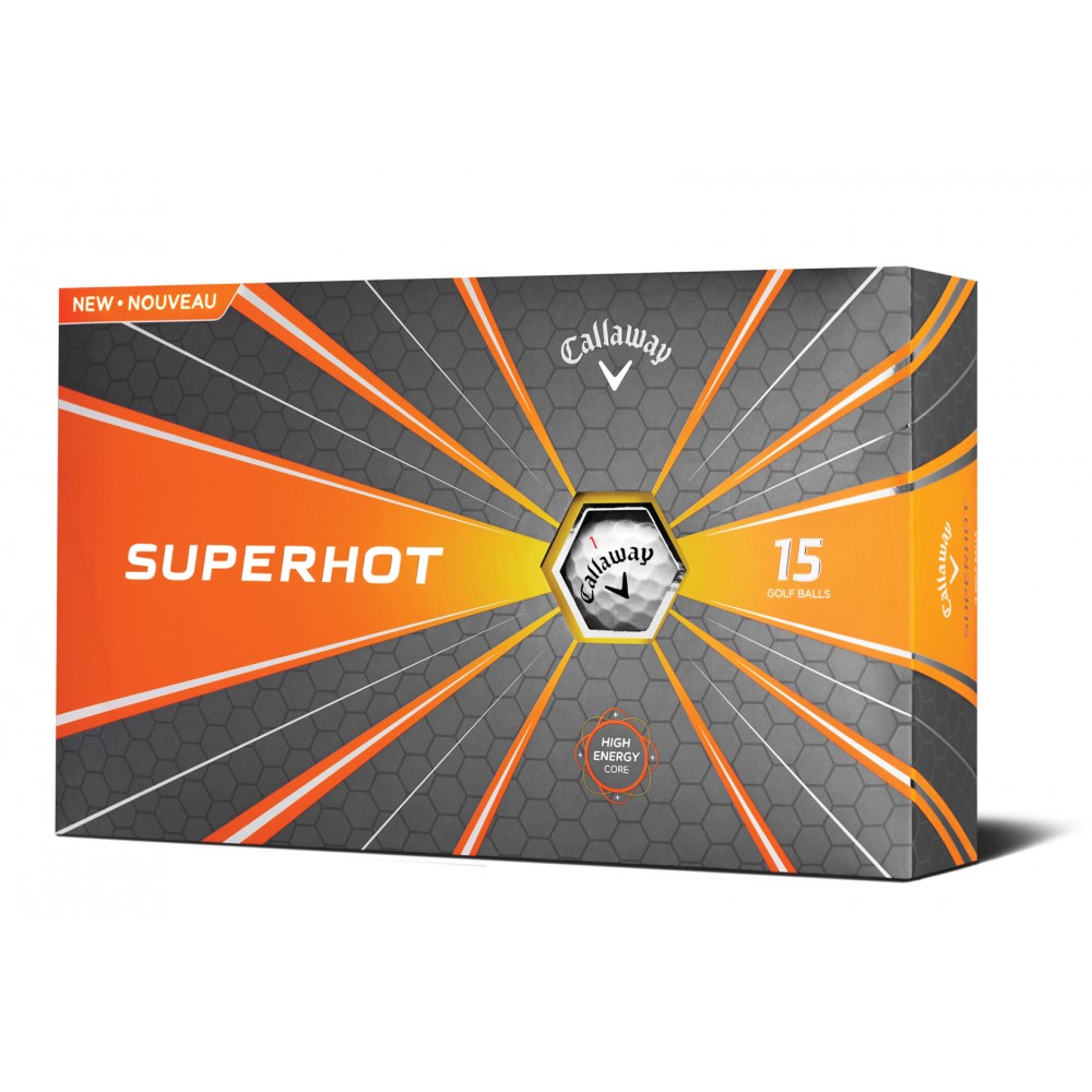 Custom Branded Callaway SuperHot White Golf Ball - 15-Ball Box Custom Branded Callaway SuperHot White Golf Ball - 15-Ball Box