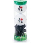 Custom Imprinted Wilson Staff 50 Elite 2 Golf Ball/12 Tee Promo Pack in Clear Tube w/ Colored Lid