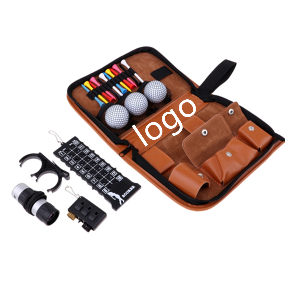 Portable Foldable Leather Golf Organizer with Logo
