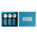Golf Balls Tees Event Gift Set with Logo