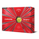 Personalized Callaway Chrome Soft Triple Track YELLOW Golf Ball - Dozen Box