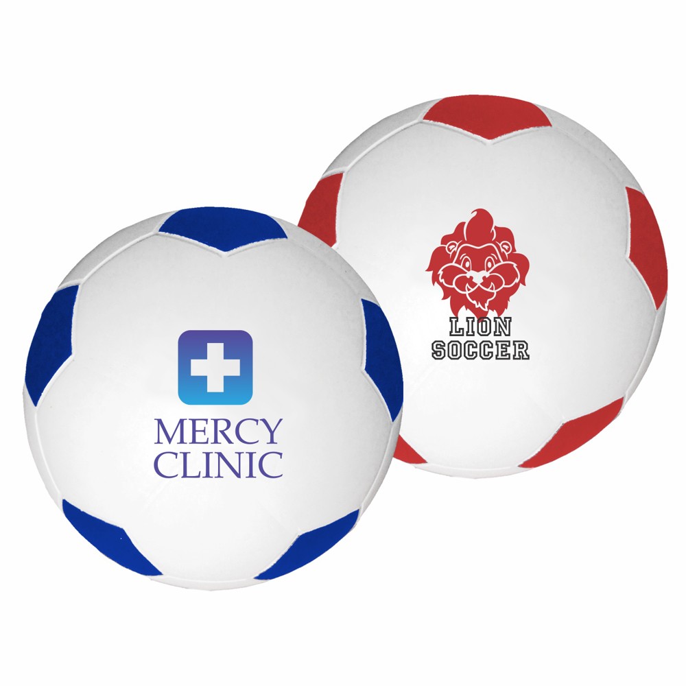 4" Foam Soccer Ball Colors with Logo