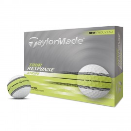 TaylorMade Tour Response Hi-Vis Stripe Golf Balls with Logo