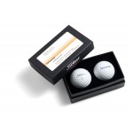 Titleist TruFeel WHITE Golf Ball - 2-Ball Business Card Box with Logo