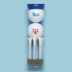 Wilson "Ultra" Golf Ball Tube w/ 2 Golf Balls & Six 3 1/4" Tees with Logo