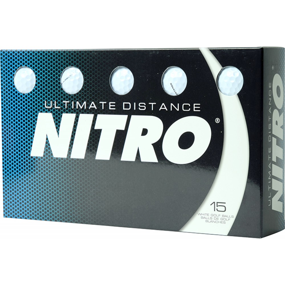 Nitro Ultimate Distance 15-Pack Golf Balls with Logo