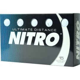Nitro Ultimate Distance Golf Balls - 15 Ball Pack with Logo