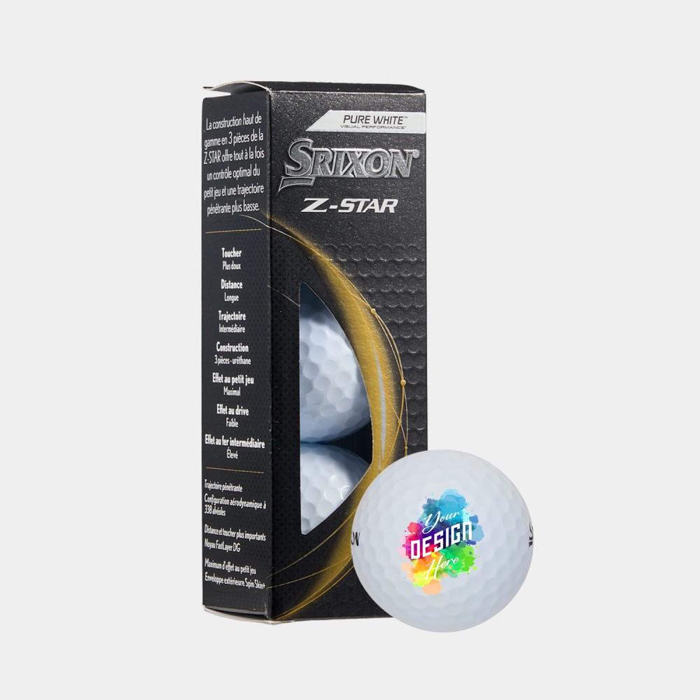 Custom Srixon 3 Pack Z-STAR Golf Balls