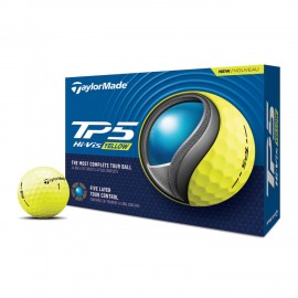 TaylorMade Softest Five Layer TP5 Hi-Vis Golf Balls with Logo